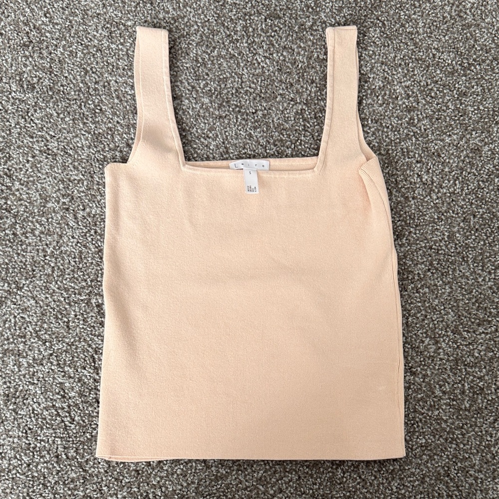 Sweater Cream Square Neck Tank